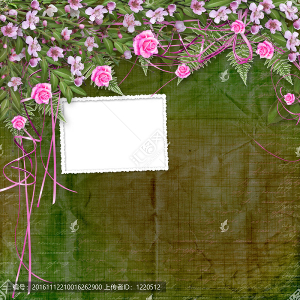 框架和花的美麗bouq寫作背景