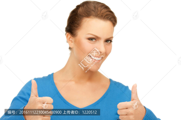 豎起大拇指
