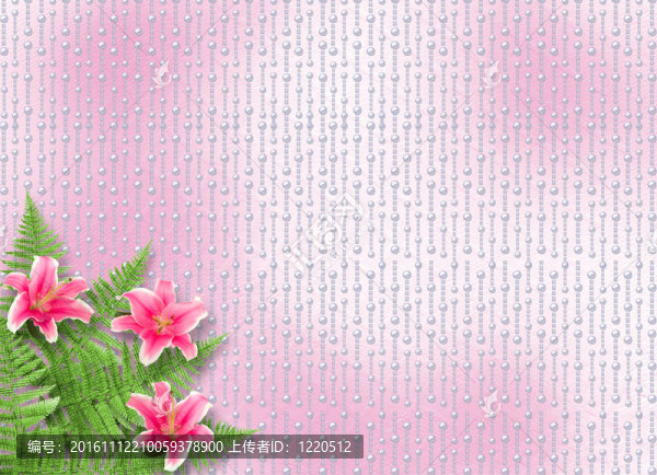 邀請(qǐng)或祝賀的粉紅色百合卡