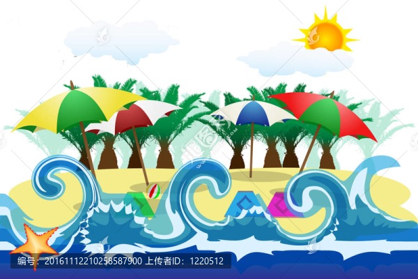 在海灘上