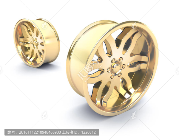 黃金汽車輪輞概念