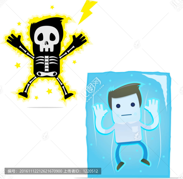 有趣的卡通休閑男人