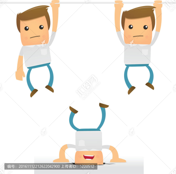 有趣的卡通休閑男人