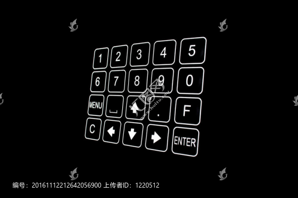 黑色防盜門按鍵特寫