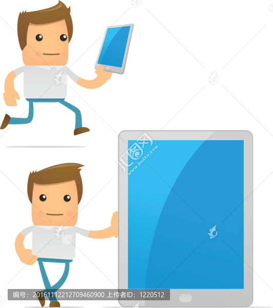 有趣的卡通休閑男人