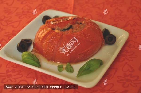 填充烤番茄