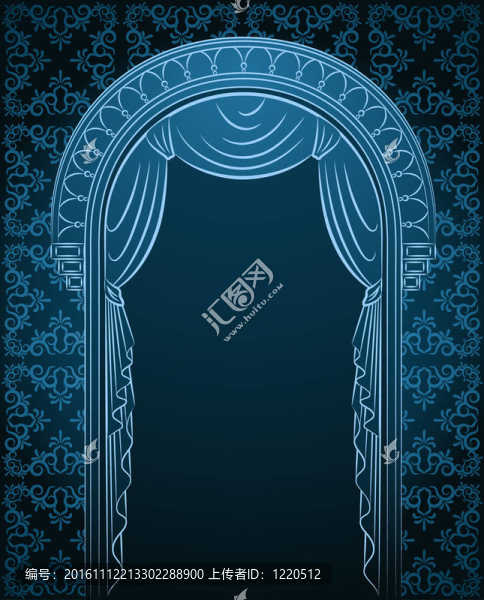 復(fù)古的室內(nèi)與窗簾。