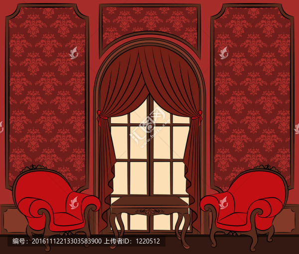 室內(nèi)裝飾插圖