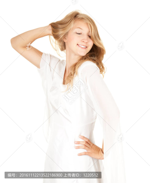 年輕美麗的新娘禮服系列whitte白種人；