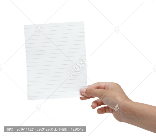 手持空白郵件說明