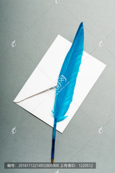 背景字母和羽毛