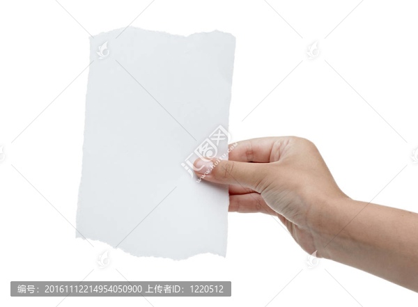手持空白郵件說明