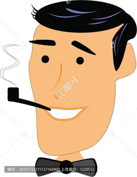 復(fù)古男子吸煙管