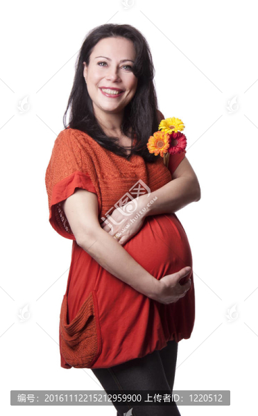 成年孕婦帶花