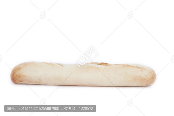 法式長棍面包白色隔離