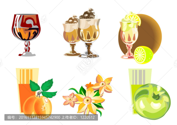 甜點(diǎn)的一套圖標(biāo)