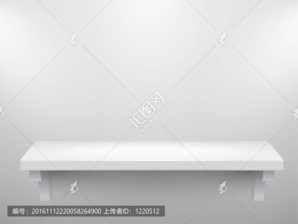 三維孤立空貨架展示
