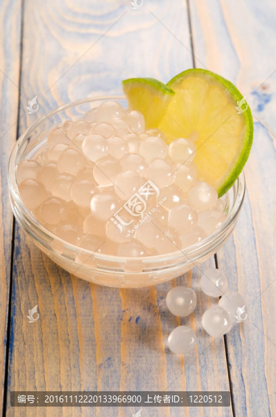 珍珠與石灰。白泡茶成分