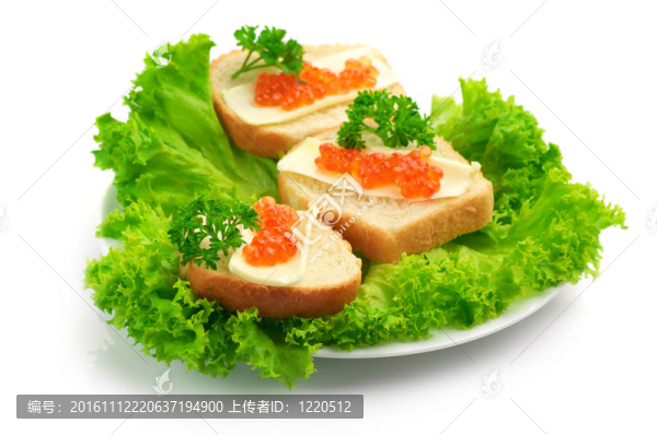 鮭魚魚子醬三明治