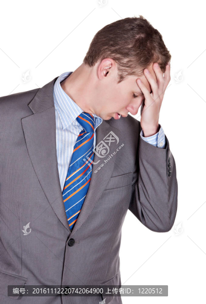 年輕的不安的商人