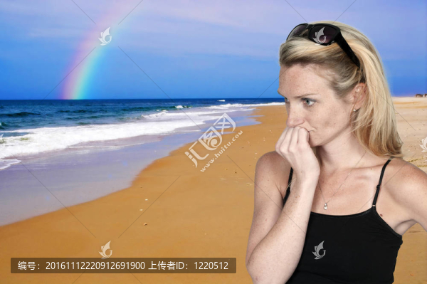 海灘上的女人