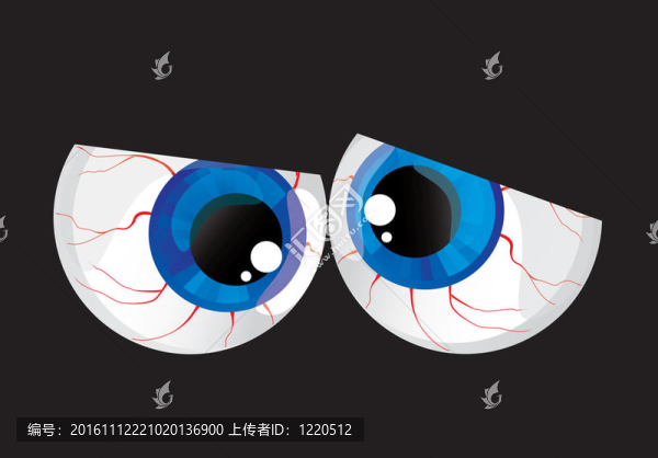 肥厚；巨大的球凸出的眼睛