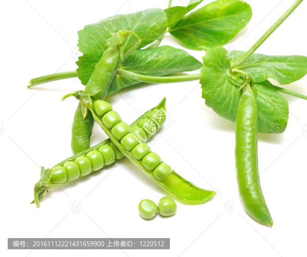 新鮮的綠色豌豆