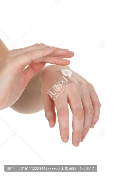 漂亮的手和潤膚霜