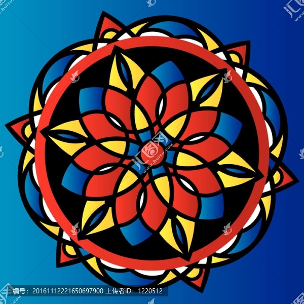 像明亮的抽象對(duì)稱模式-,Stained,Glass