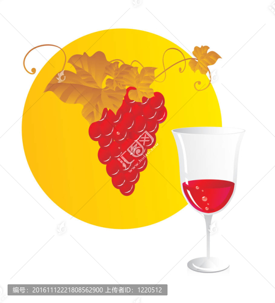 紅葡萄酒和葡萄