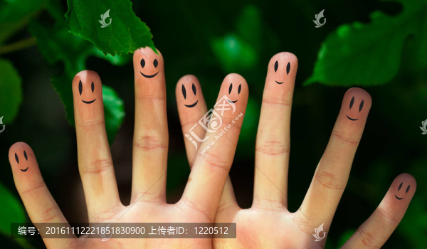 快樂的手指笑臉自然組