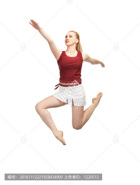 跳躍運動的女孩