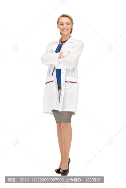 漂亮的女醫(yī)生用聽診器