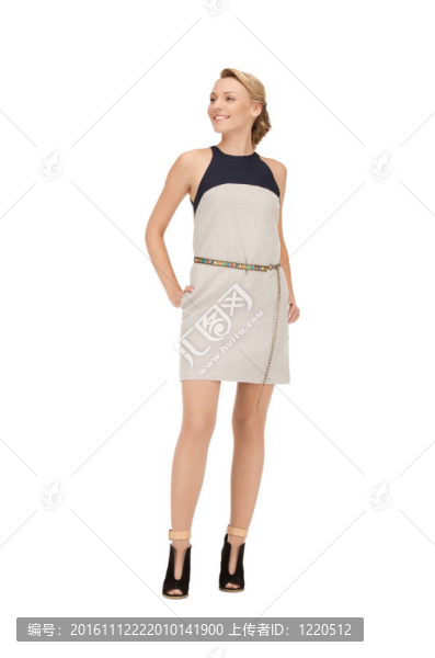 可愛的女人穿著優(yōu)雅的衣服
