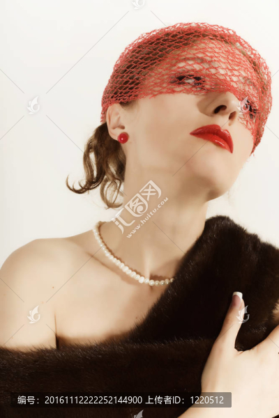 年輕美麗女人的復(fù)古畫(huà)像
