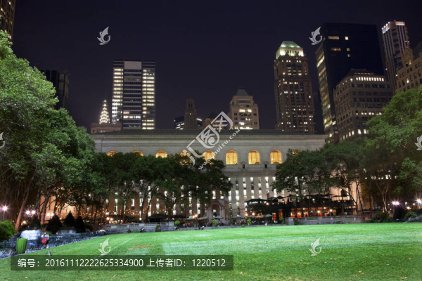 紐約布萊恩公園天際線之夜