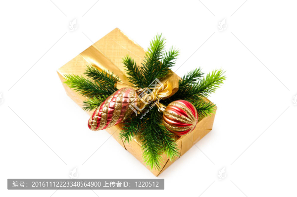 具有裝飾和禮品盒圣誕概念
