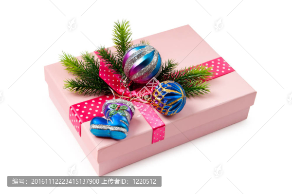 具有裝飾和禮品盒圣誕概念