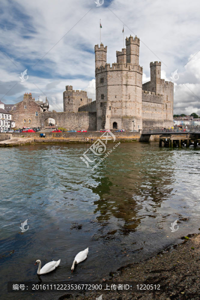 在Snowdonia的卡納芬城堡；威爾士