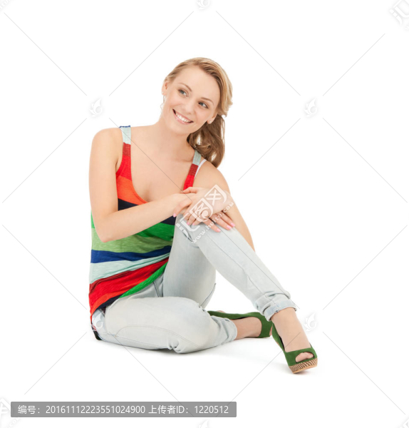 快樂和無憂無慮的十幾歲的女孩