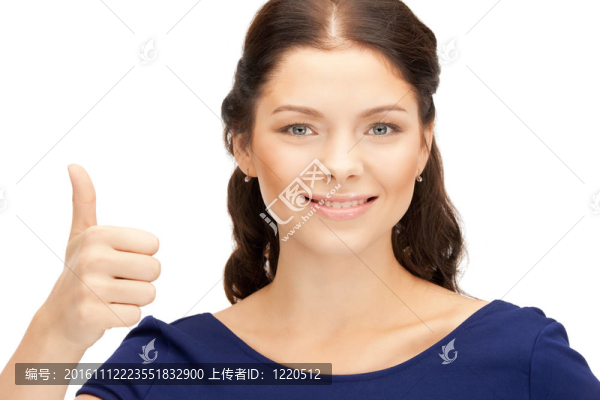 豎起大拇指
