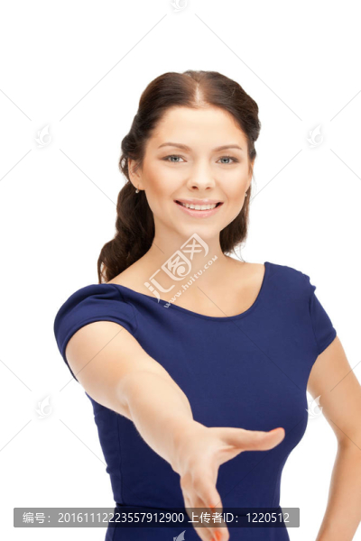 張開手準(zhǔn)備握手的女人