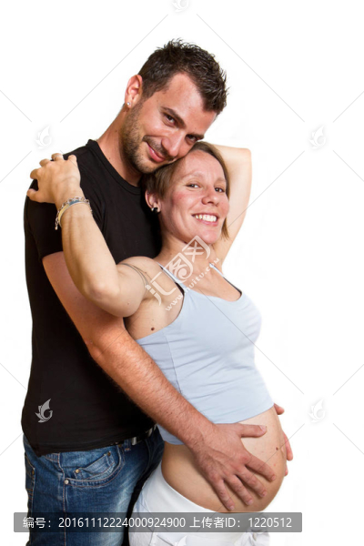 快樂懷孕的夫婦