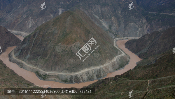 高山,峽谷,河流