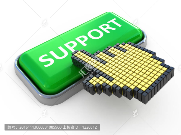 支持網(wǎng)頁按鈕。白色的電腦圖標(biāo)