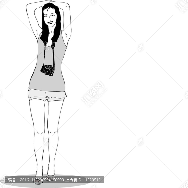 帶相機(jī)的女孩