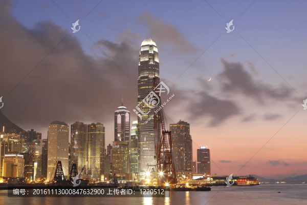 在香港日落