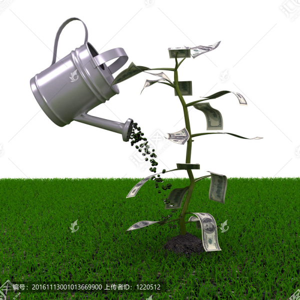 白色背景下的貨幣工廠