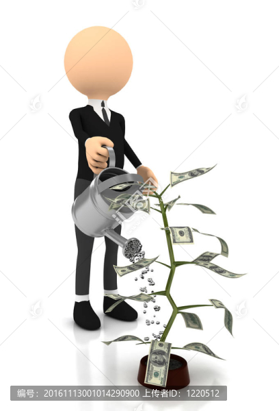 白色背景下的貨幣工廠