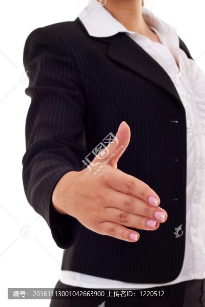 商務(wù)女人準備握手